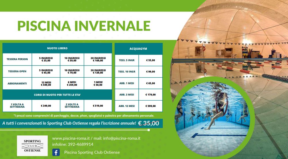 sporting piscina invernale